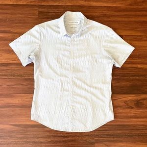 Med Mizzen+Main Leeward Light Blue Cross Geo Shirt